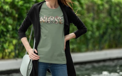 Sjuksköterskeskjortadesign | Minimalistisk sjuksköterska PNG | Digital nedladdning för sublimering eller Cricut