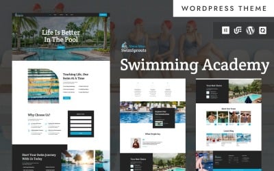 SwimSprouts - Tema WordPress Elementor per scuole e accademie di nuoto
