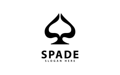 黑桃A标志设计矢量图标V12