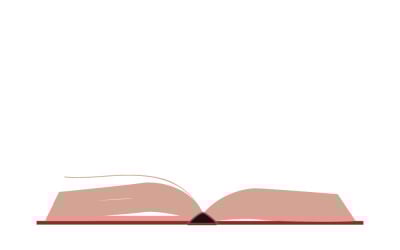 Klasické rozložení otevřené prázdné knihy pro vzdělávání a literaturu