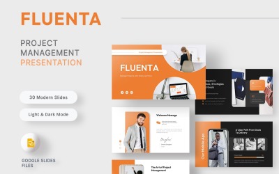 Fluenta - Šablona Google Slide pro realizaci a plánování projektů