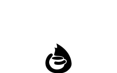 Modern Minimalist Cat Inside Coffee Cup Logo