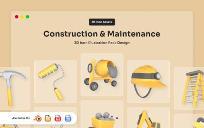 Building Equipment 3D Icon Pack