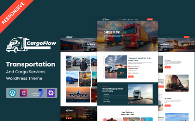 CargoFlow - Tema WordPress Elementor per servizi di logistica, trasporto e carico