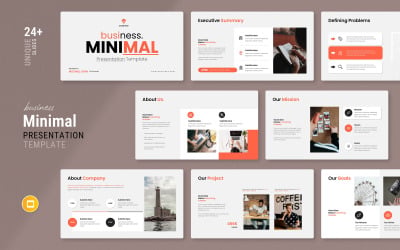 Минимальная презентация Google Slides — шаблон