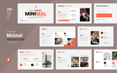 Plantilla de presentación minimalista en PowerPoint