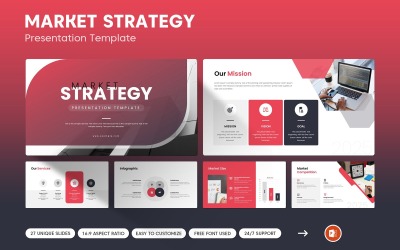 PowerPoint-sjabloon voor marktstrategie