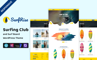 SurfRise: Tema de WordPress Elementor para clubes de surf y tablas de surf