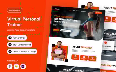 FitVerce – виртуальный тренер Landing