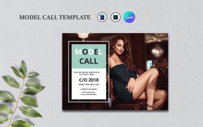 Modèle de flyer pour casting de mannequins