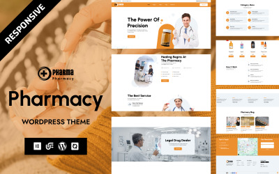 Pharma - Apotek, medicin och skönhetsbutik WooCommerce WordPress Elementor-tema