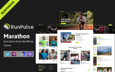 RunPulse - Maraton és sportesemény WordPress Elementor sablon