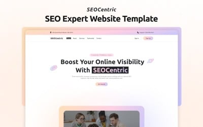 Seocentric – Modelo Elementor de página única para especialista em SEO