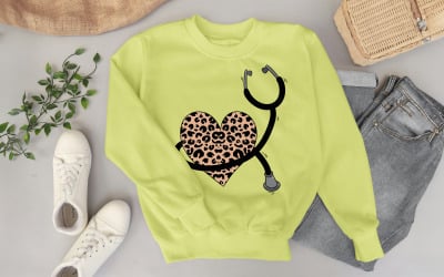 Stethoscope With Heart – Medical Nurse SVG PNG