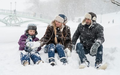 Sunny Winter Kids Fun-Happy Winter