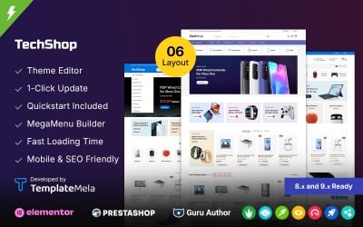 Techshop - Thème PrestaShop Responsive pour boutique d&amp;#39;électronique et de gadgets