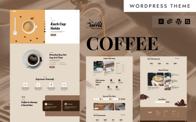 Tema WordPress Elementor para Cafeteria e Café - Cafeteria e Loja de Cafés