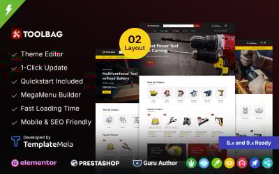 Toolbag - Tools &amp;amp; Hardware Store PrestaShop Responsive Theme