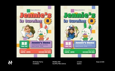 ColorMunch Birthday Invitation