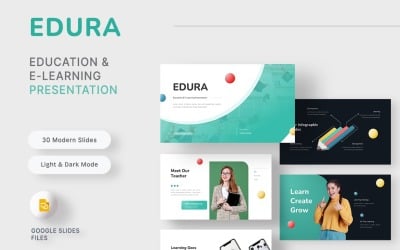 Edura – Education &amp;amp; E-Learning Google Slides Template