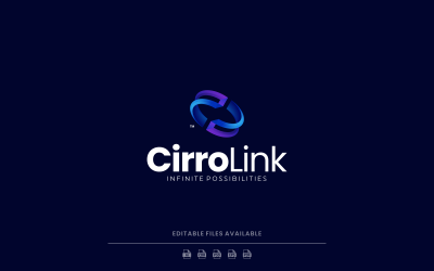 Gradient Modern Connected Flow Logo Design