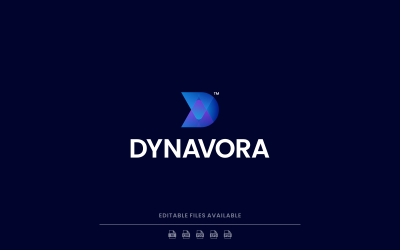Gradient Modern Dynamic Emblem Logo Design