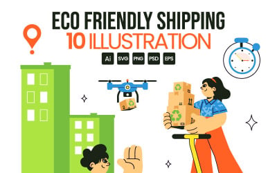 10 illustrations de services d&amp;#39;expédition écologiques