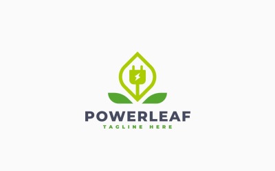 Leaf Power Logo Template Design