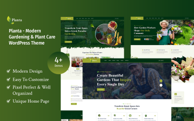 Planta – Modern Gardening And Plant Care WordPress Theme.
