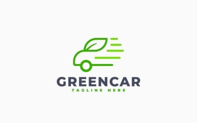 Green Car Logo Template Design