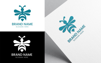Iconic honey bee logo design-1025