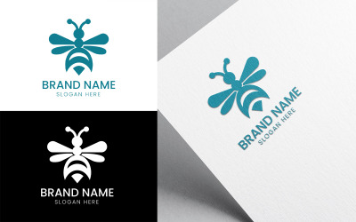 Iconisch honingbij-logo-ontwerp - 1025