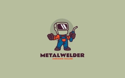 Maskot metallsvetsare logotypdesign
