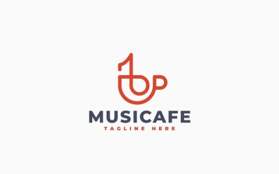 Music Coffee Logo Template Design