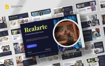 Realarte - Šablona Google Slides pro uměleckou galerii