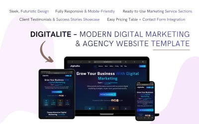 Digitalite – Moderne Website-Vorlage für digitales Marketing und Agenturen