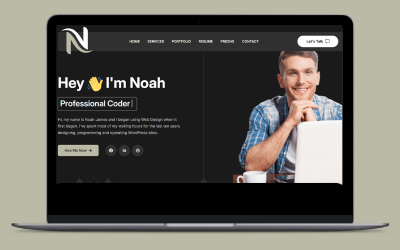 Nuvion – Szablon HTML strony docelowej portfolio osobistego