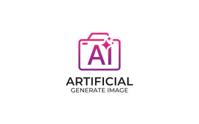 Logo de photographie généré par IA. Modèle de conception d&amp;#39;appareil photo basé sur l&amp;#39;intelligence artificielle.