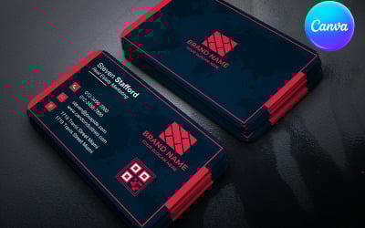 Minimal Black &amp;amp; White Canva Business Card