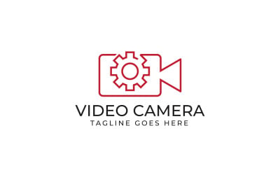 Video with Setting gear logo. Video editor icon Design template
