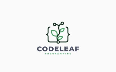 Modèle de logo Code Plant