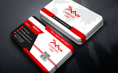 Modern Minimalist Professional Business Card Template PSD