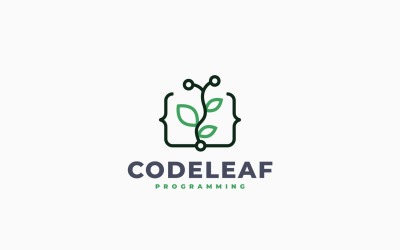 Projekt szablonu logo Code Plant