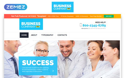 Darmowy biznes responsywny szablon Szablon strony internetowej
