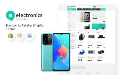 Elektronikai kiskereskedő e-kereskedelem Shopify téma