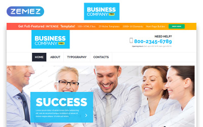 Gratis webbsidamall för responsiv företagsmall