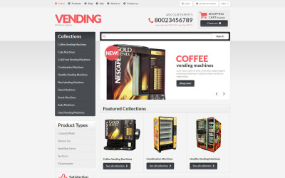 Healthy Vending Machines Tema de Shopify №55211