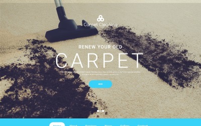 Modèle de site Web de nettoyage de tapis