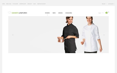 Modèle OpenCart uniforme de cuisinier