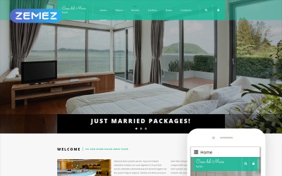 Modello Joomla Responsive #55286 "Hotel Suite"